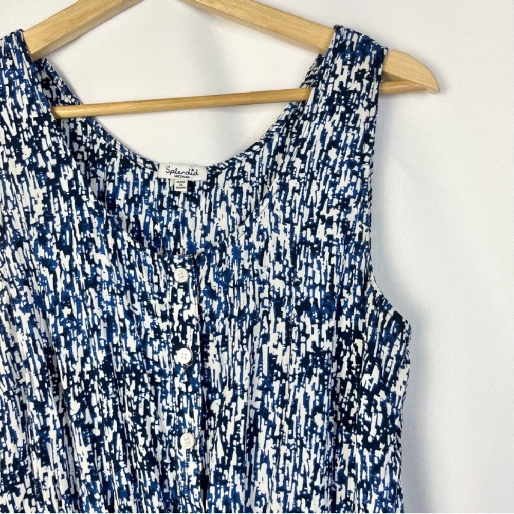 Anthropologie Splendid Waterfall Button Front Sleeveless Romper Playsuit - Picture 9 of 14